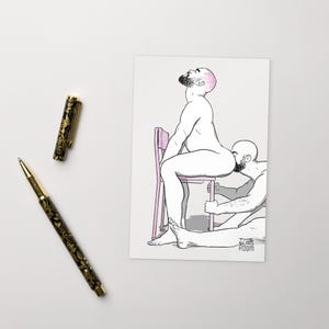 Seated II | Gay art postcard Tom of Finland queer