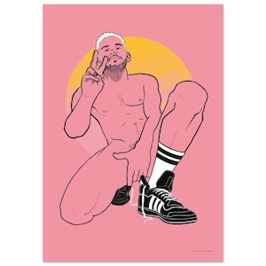 R | impression d'art gay, art queer, impression Tom of Finland