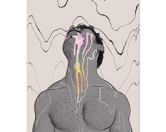 Leak | gay art print, Tom of Finland print
