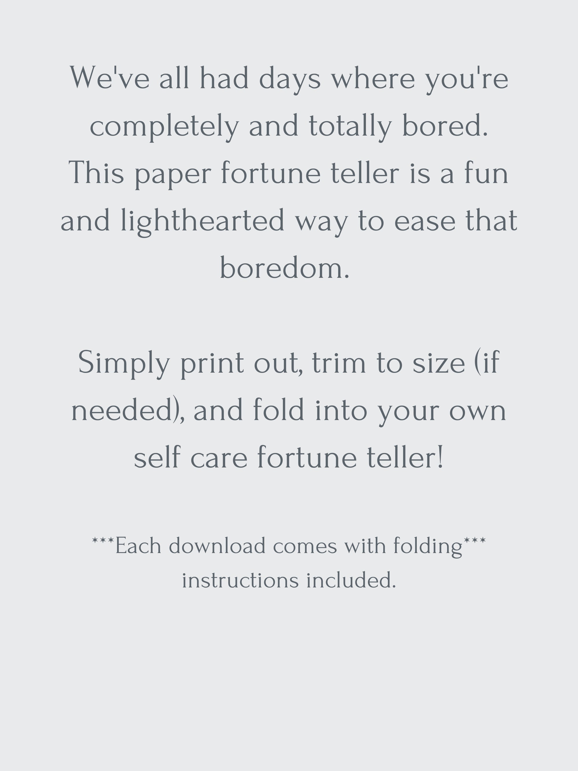 Boredom Buster How To Make A Fortune Teller In Minutes - nqprzoh