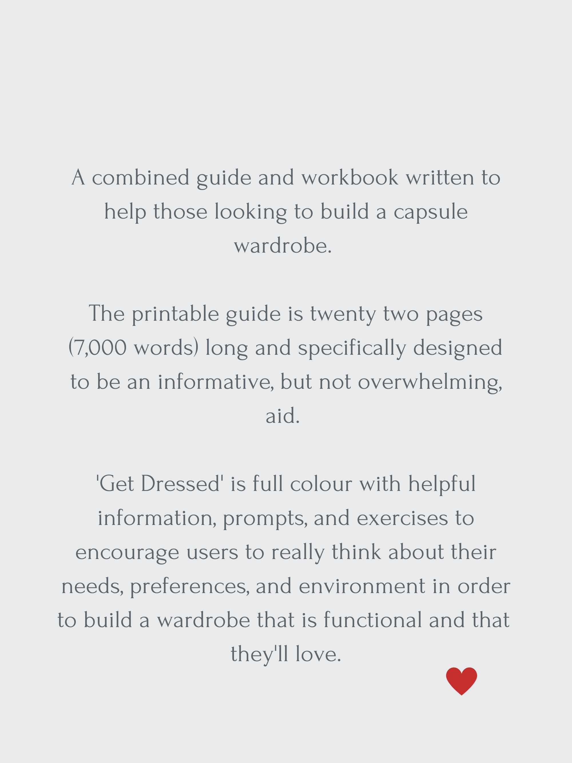 Capsule Wardrobe Guide & Workbook Printable PDF 22 Pages, 7,000 Words