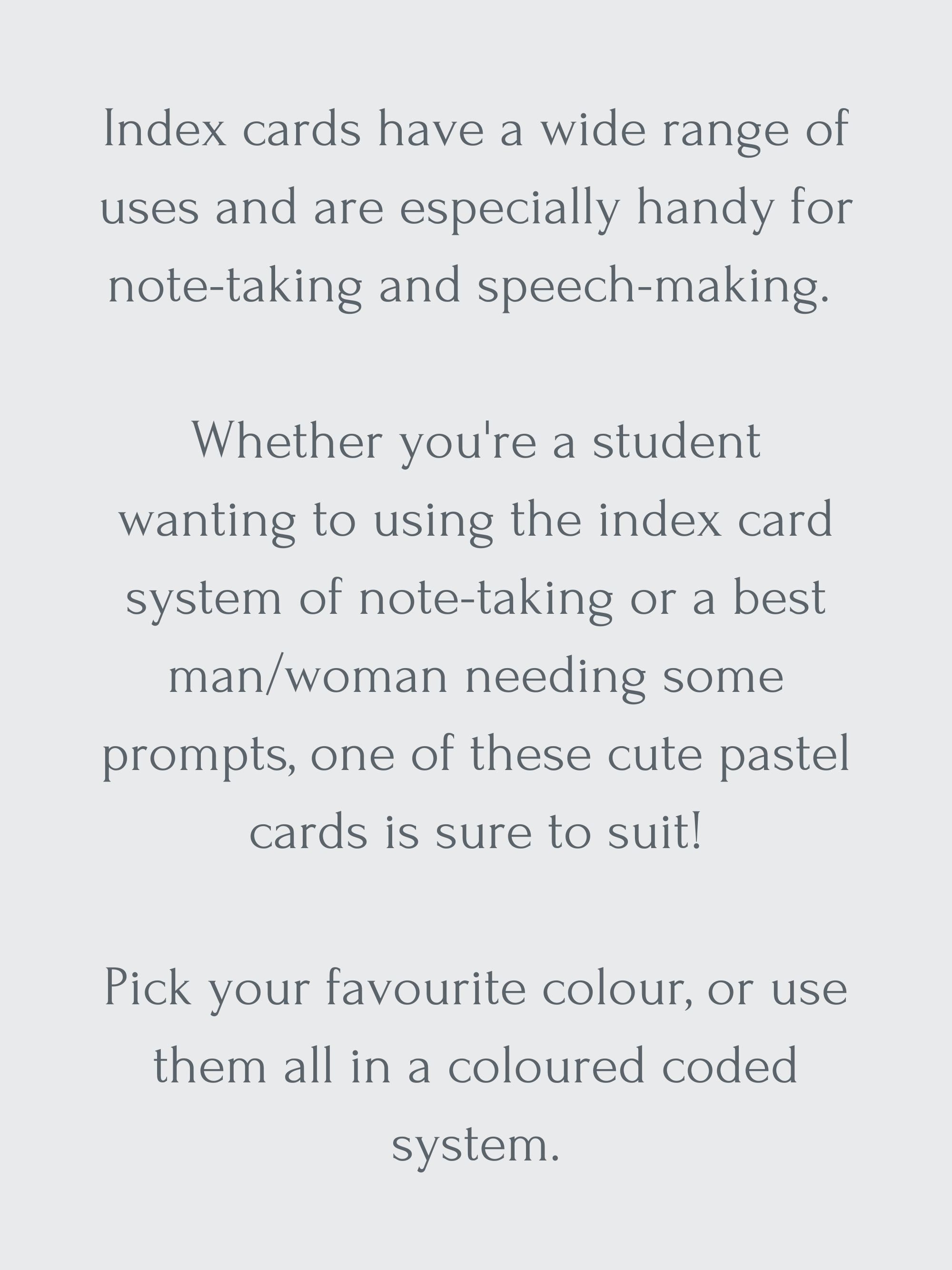 The Index Card System