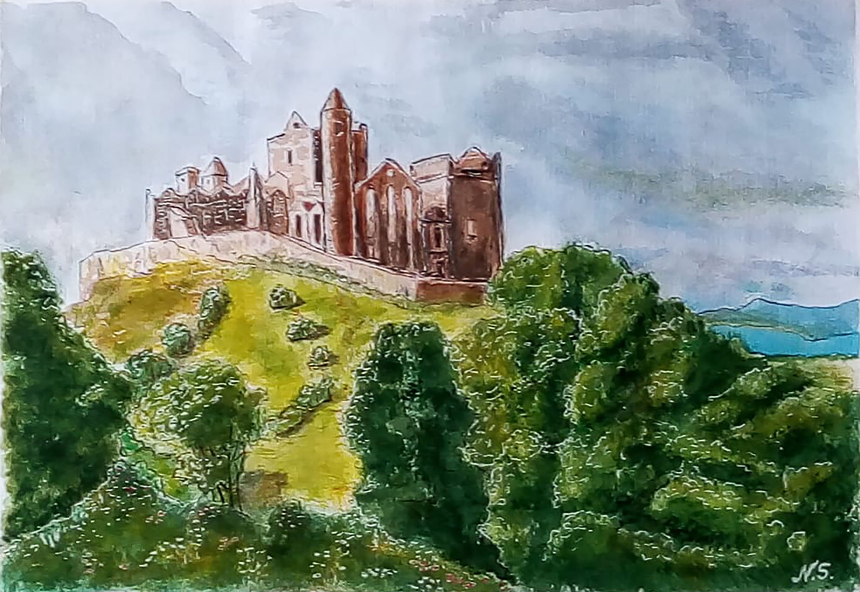 Irish Painting Original Art Landscape Wall Art Оld castle Etsy