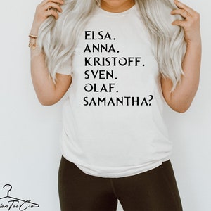 Frozen Character List Shirt, Elsa Anna Shirt, Disney Frozen 2 Shirt, Disneyworld Shirt, Women&#39;s Disneyland Shirt