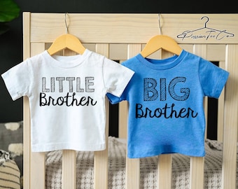 Sibling Matching Outfit, Big Brother Gift, Big Little Brother Matching Outfits Shirts Set,Big Bro Little Bro Outfits, Baby Announcement Gift