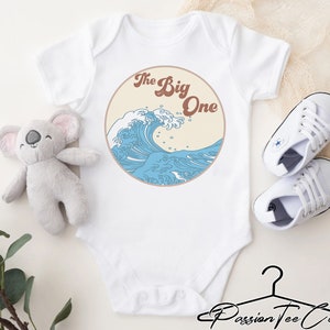 Surf Birthday Shirts, Mommy and Me Shirts, Matching Family Birthday Shirts, Surfer T-shirt Outfit, The Big One Bday Tee, First 1st Birthday