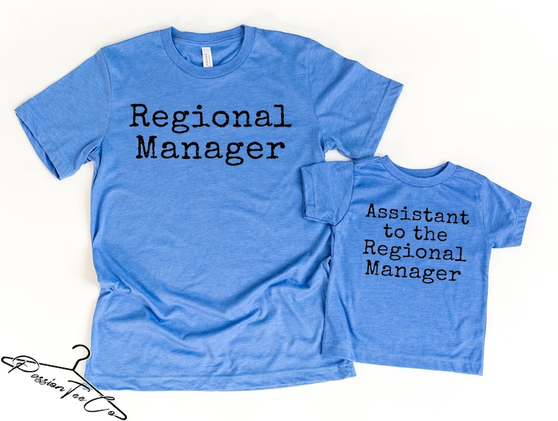 Assistant to the Regional Manager Shirt and Regional Manager Shirt, New Dad Gift, Matching Father Son Outfit, Daddy and Me Tees