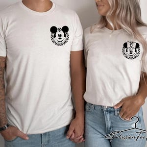 Disney Retro Pocket Size Print Shirts, Minnie Checkered Shirt, Disney world Family Shirts, Mickey Mouse Pocket Tees, Disneyworld, Disneyland
