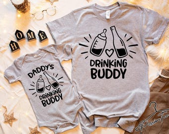 Daddy and me Shirt, Drinking Buddies Milk and Beer, Family Matching Shirts, Father and Son, Father and Daughter, New Dad Gift, Dad and Son