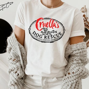 Cruella&#39;s Dog Rescue Shirt, Disney Shirts, Disney Shirts for Women, Magic Kingdom Shirt