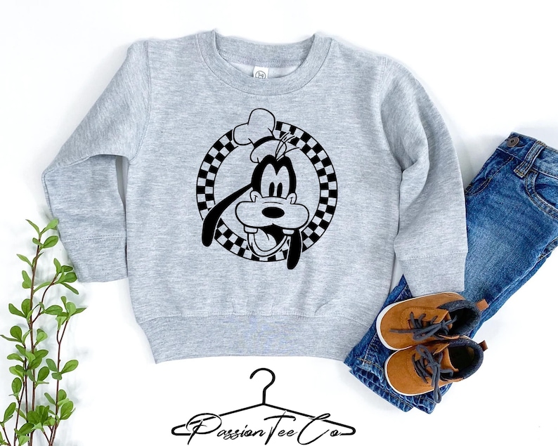Disney Retro Sweatshirts, Minnie Checkered Sweatshirt, Disneyworld Family Sweatshirt, Goofy, Donald, Daisy, Mickey Sweatshirt, Disneyland
