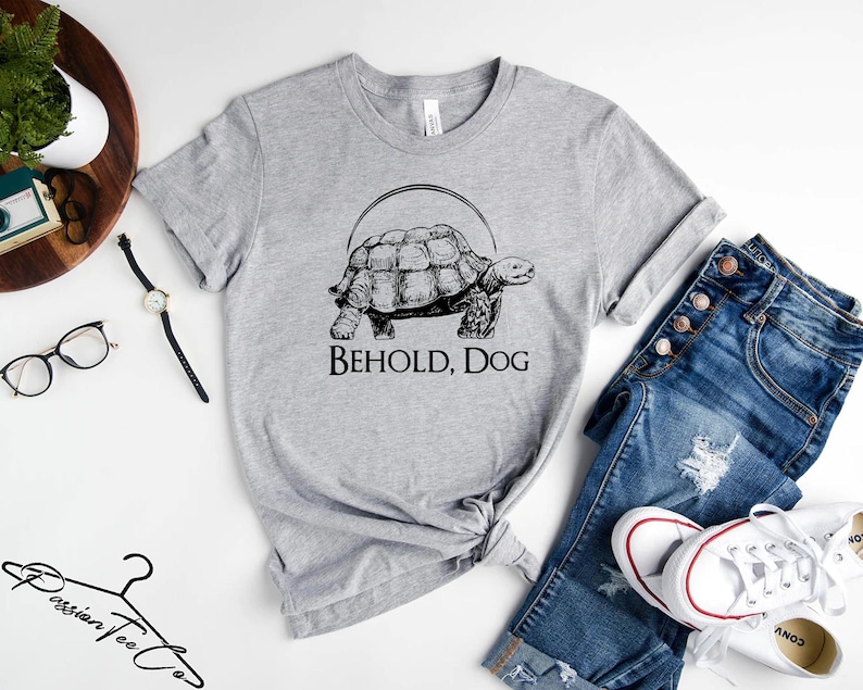 Behold Dog Shirt, Funny Gamer Shirt, Dark Souls Shirt, Video Game Shirt, Gamer Gift, Turtle Dog Shirt