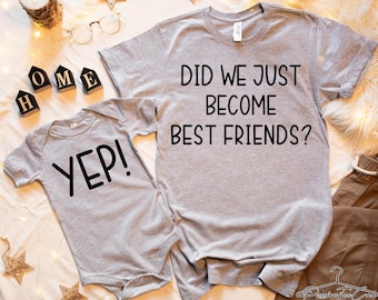 Did We Just Become Best Friends Sibling Shirt Set, Baby Shower Gift, Funny Sibling Matching Outfit Shirts, Sibling Tees, Brother Sister Tees