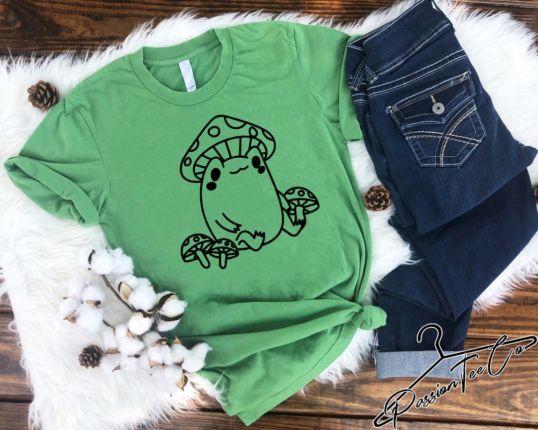 Frog Shirt, Frog and Mushroom Shirt, Cute Frog Shirt, Mushroom T Shirt ...
