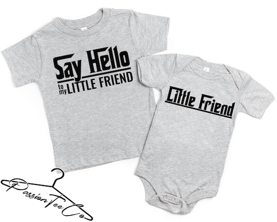 Big Brother - Little Brother Matching Shirts Set, New Big Brother Shirts, Daddy and Me, Father and Son Shirts, Funny Gangster Shirts
