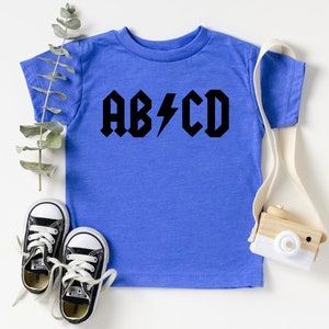 ABCD Toddler Shirt, Youth Shirt, ABCD Back In Class Shirt, Back To School, ACDC Graphic Tee