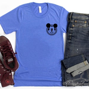 Disney Retro Pocket Size Print Shirts, Minnie Checkered Shirt, Disney ...