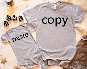 Copy Paste Shirts, Father Son Shirts, Father Daughter Shirts, Matching Family Shirts, Daddy and Me Shirt Set, Gift for Dad, Dad Birthday
