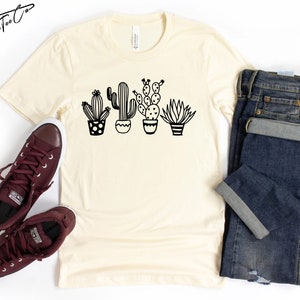 Cactus Plants Shirt, Botanical Shirt, Cute Cactus T Shirt, Gardening Shirt, Not a Hugger Shirt, Desert Shirt