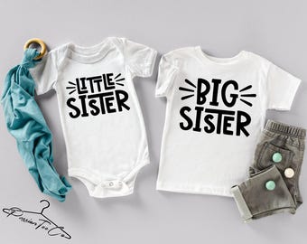Big and Little Sister Shirt, Matching Sister Shirts, Shirt for Big Sister, Coming Home Outfit for Sisters, Big Sis Little Sis Set