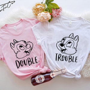 Chip and Dale shirt, Double Trouble Shirts, Family Shirts, Disney Best Friends Shirt, Disney Couple Shirt, Couples Shirt, Disney Matching