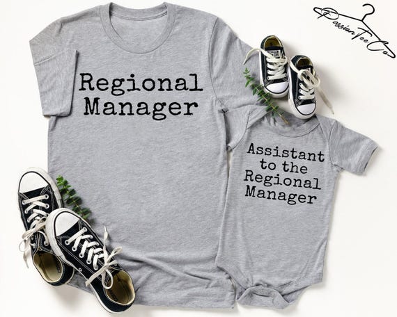 Assistant to the Regional Manager Shirt and Regional Manager Shirt, New Dad Gift, Matching Father Son Outfit, Daddy and Me Tees