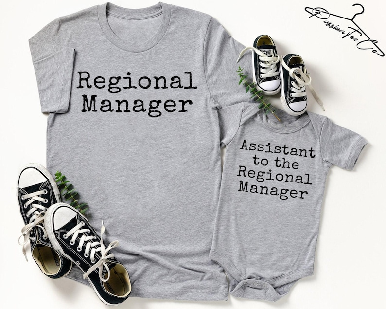 Assistant to the Regional Manager Shirt and Regional Manager Shirt, New Dad Gift, Matching Father Son Outfit, Daddy and Me Tees