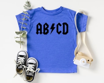 ABCD Toddler Shirt, Youth Shirt, ABCD Back In Class Shirt, Back To School, ACDC Graphic Tee