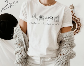 Disney Shirts for Women, What A Wonderful World, Magical Shirt, Women&#39;s Disney Shirt, Disneyland DisneyWorld Shirts, Disney Castle