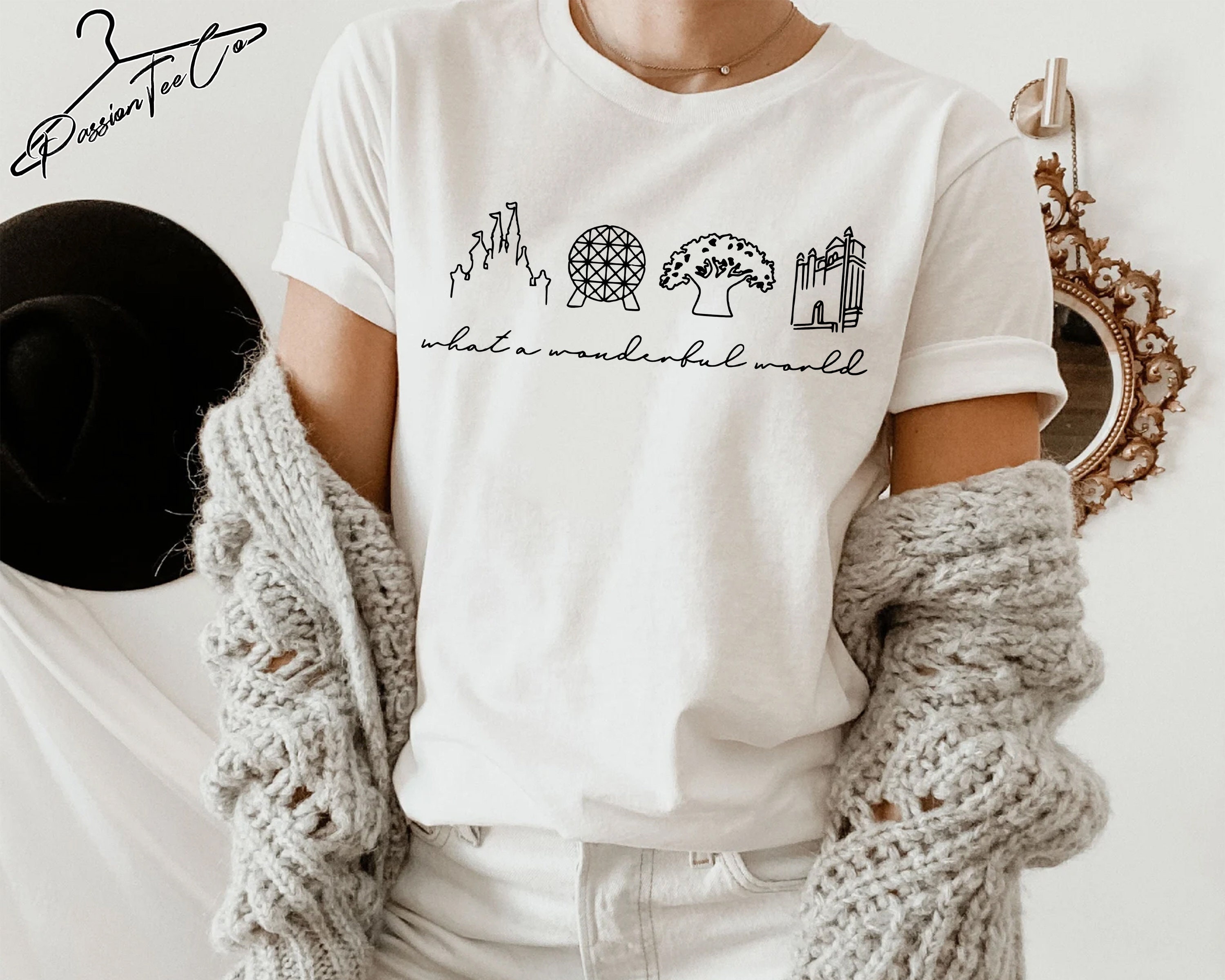  And I Think To Myself What A Wonderful World T-Shirt :  Clothing, Shoes & Jewelry