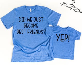 Baby Shower Gift, Funny Sibling Matching Outfit Shirts, Sibling Tees, Brother Sister Tees, Did We Just Become Best Friends Sibling Shirt Set
