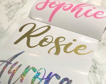 Vinyl Name Stickers, For Water bottles, Calligraphy stickers, Bridesmaid names, Personalised gift, Birthday Gift, Customised name, decals