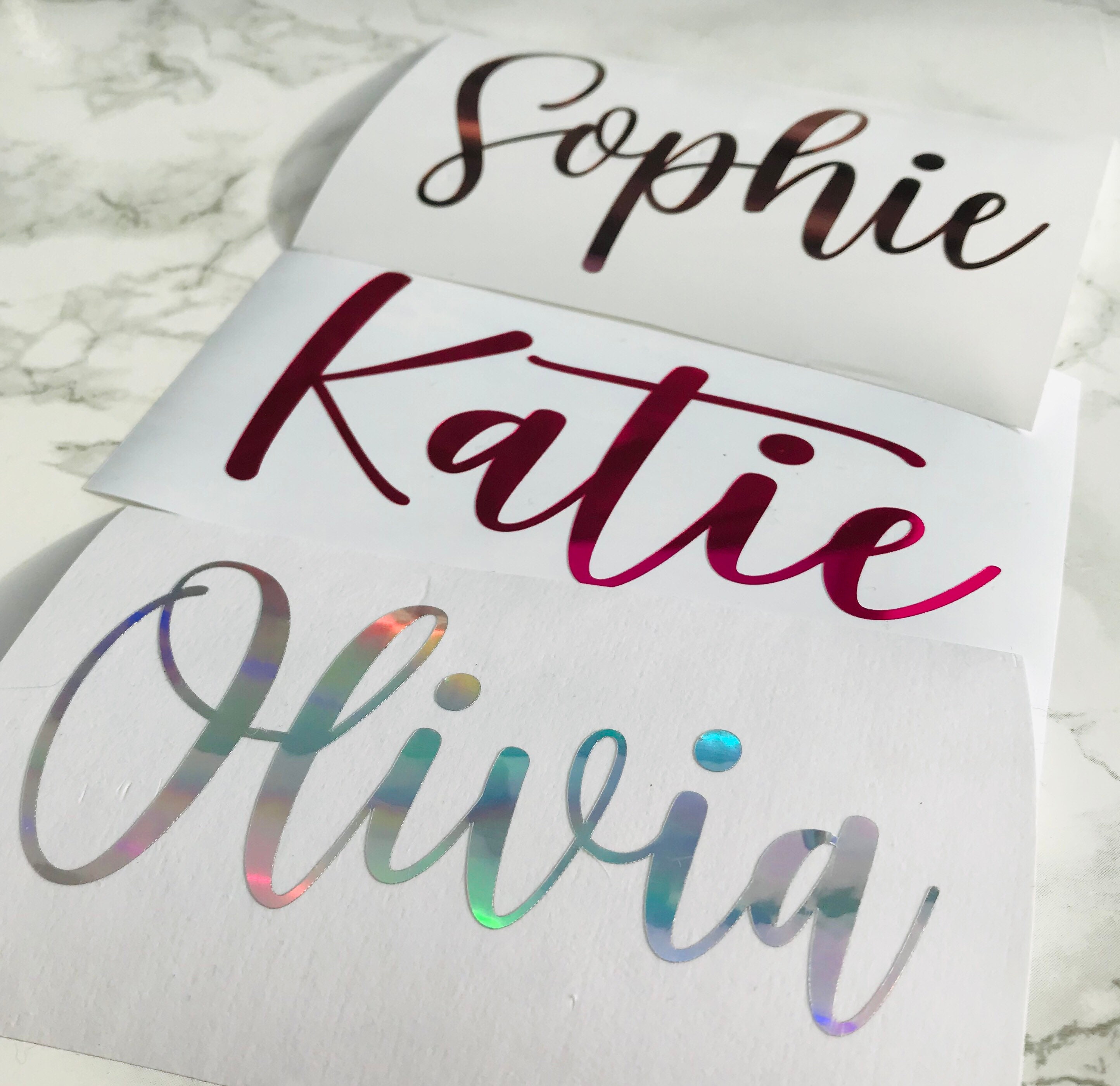 Vinyl Name Stickers for Water Bottles Calligraphy Stickers Etsy UK