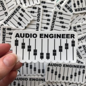 Pegatina de ingeniero de audio