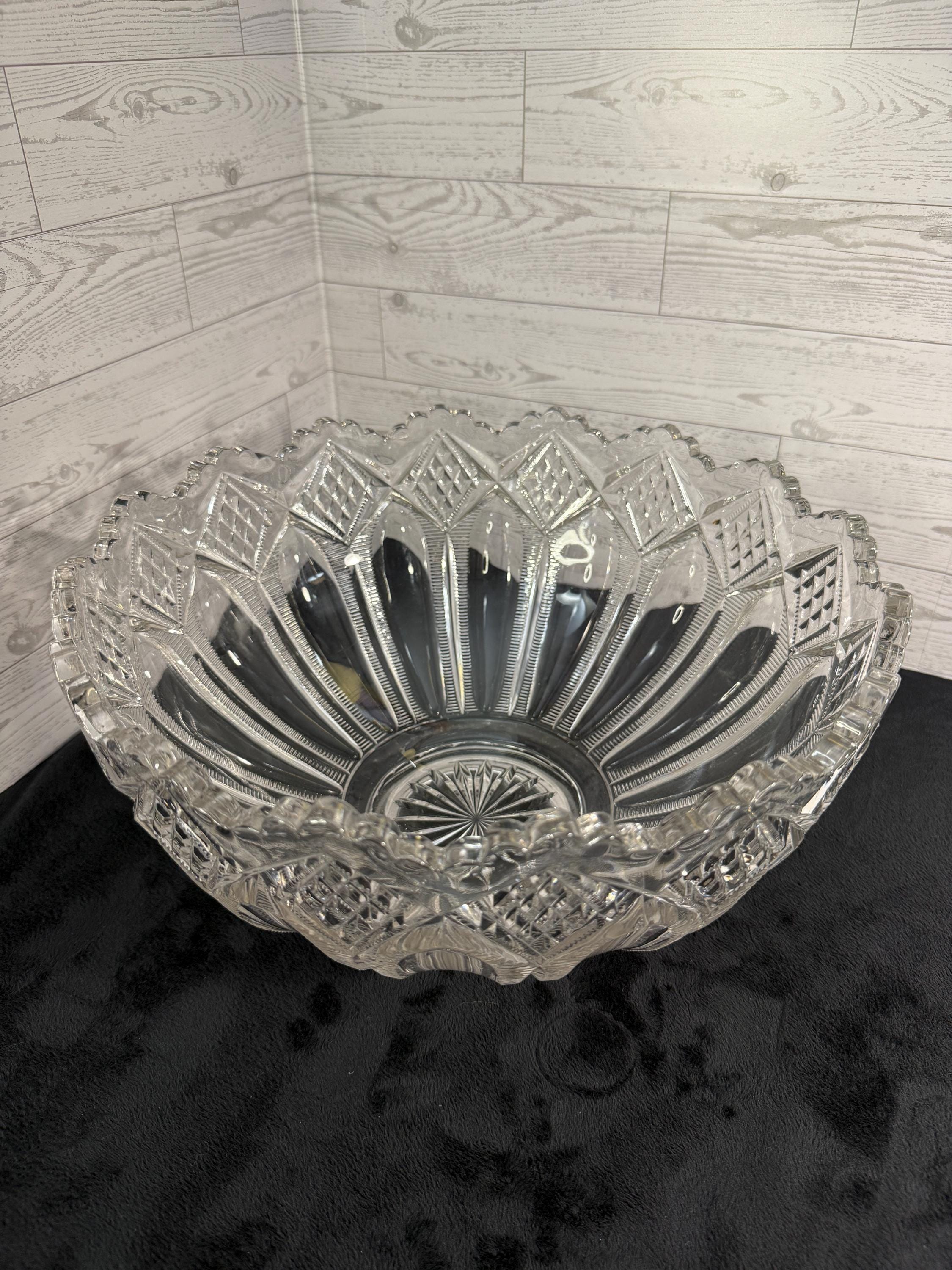 Duncan Miller Glass Punch Bowl - Etsy