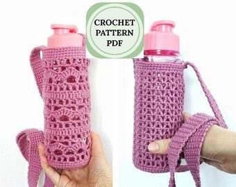 Crochet Water Bottle Holder Pattern: Easy PDF Handbag Pattern