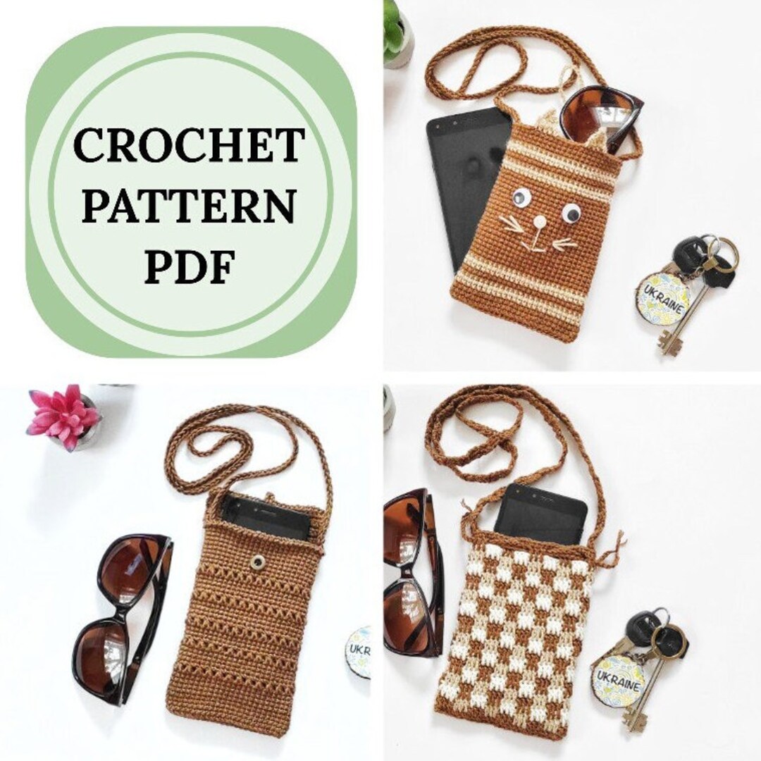 Crochet Phone Bag Pattern PDF Crochet Cell Phone Purse - Etsy