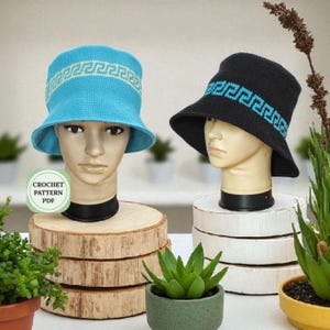 Bucket hat crochet pattern, Cotton Bucket Hat, crochet hat patterns for women, Summer hat crochet pattern, beach hat for women crochet