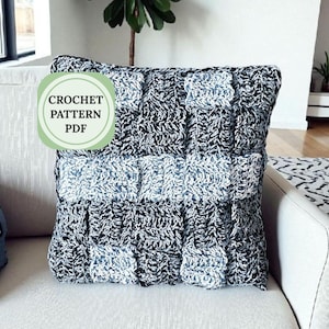 Crochet Pillow Cover Pattern: Easy Button-Up Cushion (PDF Pattern)