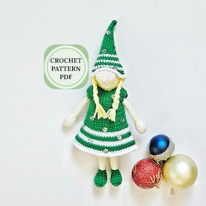Christmas gnome crochet pattern, crochet patterns amigurumi christmas, Scandinavian gnome christmas crochet pattern, Gnome crochet pattern
