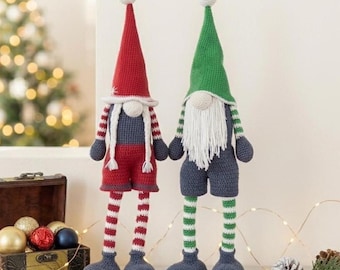 Crochet Christmas Gnomes Pattern, Amigurumi Holiday Gonk PDF, Scandinavian Gnome Crochet Tutoria