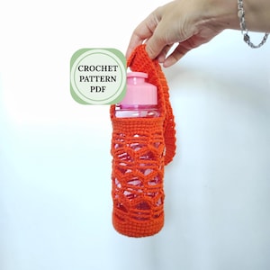 Water bottle holder crochet pattern, Crochet water bottle holder pattern, Water bottle bag pattern, handbag pattern,  boho crochet pattern