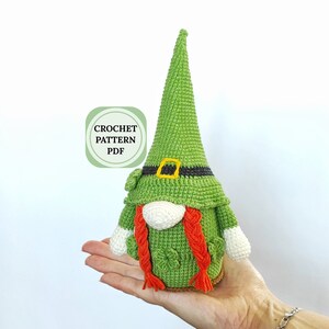 Irish gnome patrick crochet pattern, Scandinavian gnome patterns crochet, crochet patterns amigurumi gnome, st patrick day gift