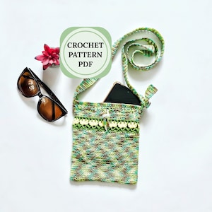Crossbody bag crochet pattern, Crochet tote bag pattern, Small bag crochet pattern, Boho crochet pattern, crochet pattern bag busket