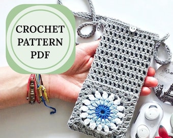 Crochet Phone Pouch Pattern: Crossbody Cell Phone Bag (PDF)