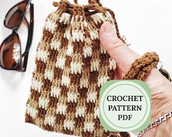Crochet Cell Phone Purse Pattern PDF, Easy Crossbody Bag