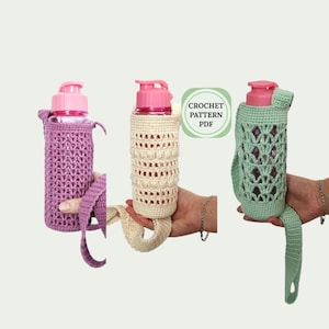 Crochet Water Bottle Bag Pattern: Easy Digital PDF