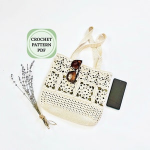 Crochet patterns bag granny square, crochet pattern bag busket, Crochet tote bag pattern, Bag boho crochet pattern,  crossbody bags pattern