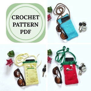 Crochet cell phone purse pattern, Pattern crochet phone pouch, Сrochet phone bag pattern PDF, crossbody bag crochet pattern, phone bag PDF