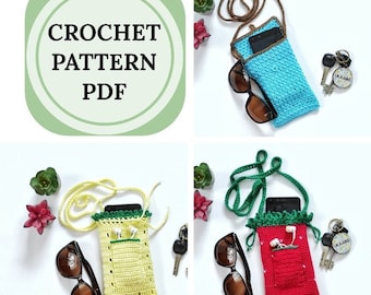 Crochet Cell Phone Bag Pattern: Crossbody Pouch (PDF Download Pattern)